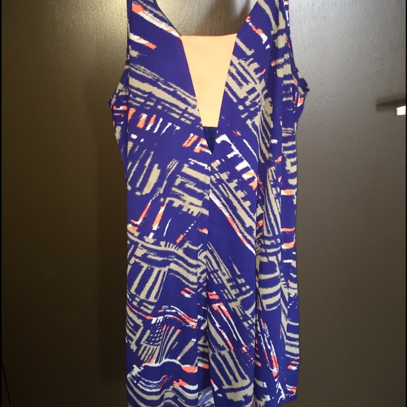 Orange and blue sundress