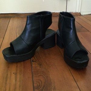 Asos Chunky Black Cut-Out Sandals