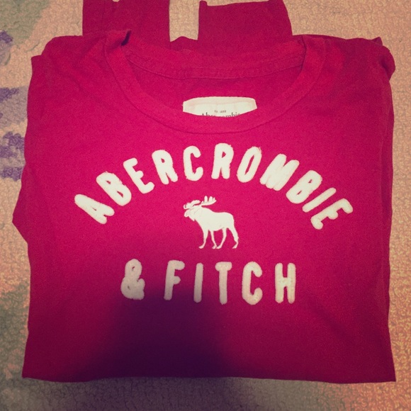 Red Abercrombie Long sleeve shirt