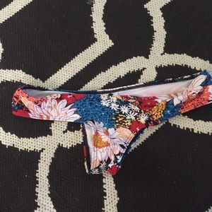 Roxy floral Brazilian / cheeky bikini bottoms