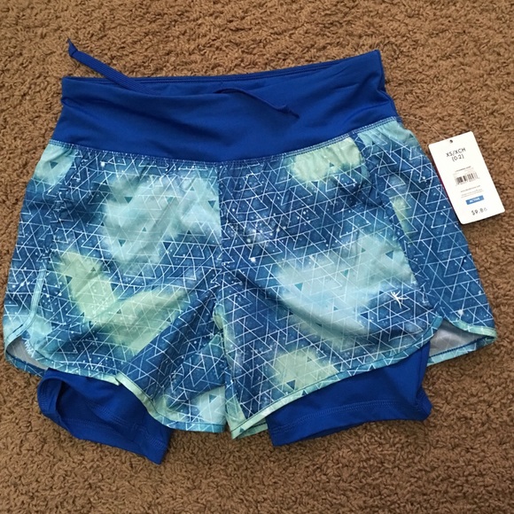 Danskin performance running shorts with spandex