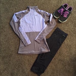 NWOT Nike dri-fit half zip runners pullover