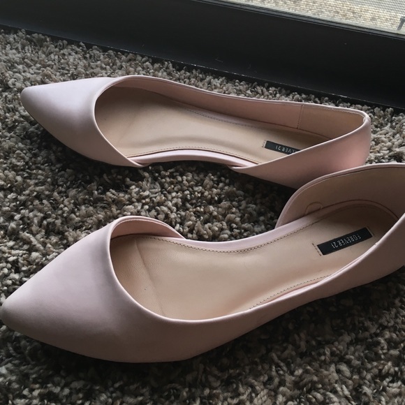 Rose pink flats