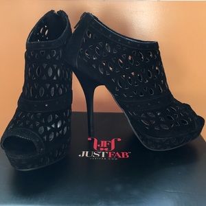 Justfab Peep-toe Booties Justfab Peep-toe Booties