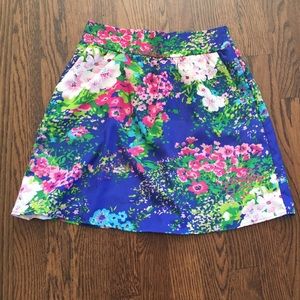 High wasted floral skirt