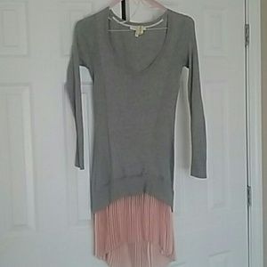 Pink & Gray Fishtail Dress