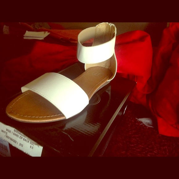 White sandals