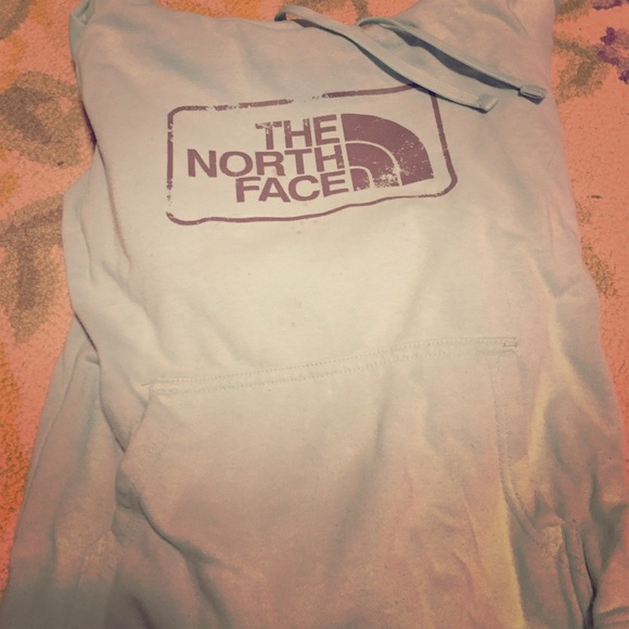 North face, icy blue hoodie