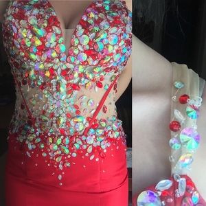 Prom dress, shoes and earrings