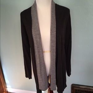 *SOLD* Eileen Fisher merino wool grey cardigan