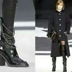 Italian patent leather boots by Chanel