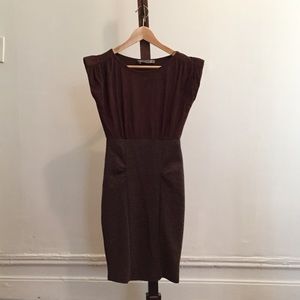Suede pencil dress