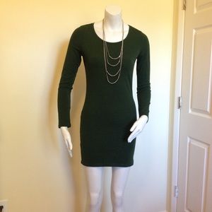 H&M Hunter Green Long Sleeve Body-Con Dress