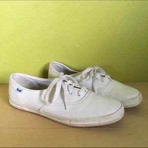 White Leather Keds