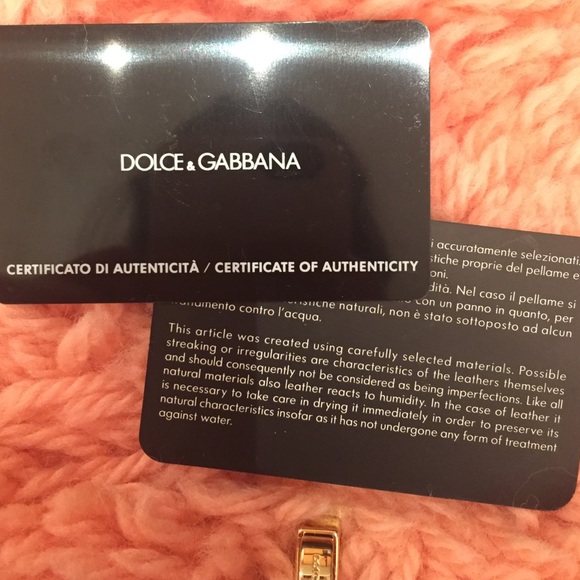 Dolce & Gabbana pink shag wool gold chain handbag - Picture 3 of 4