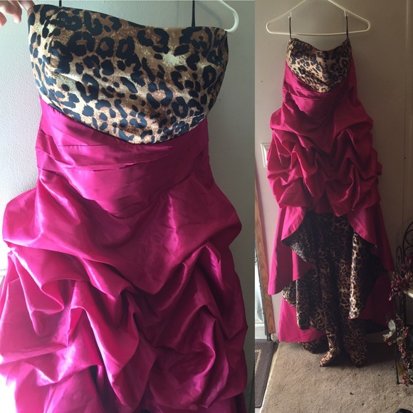 Halter Cheetah print short and long dress