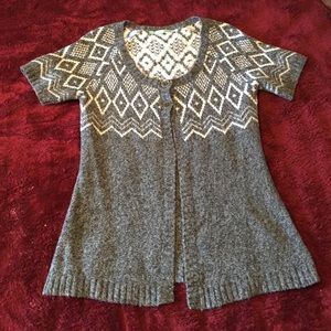 Short sleeve cardigan sweater