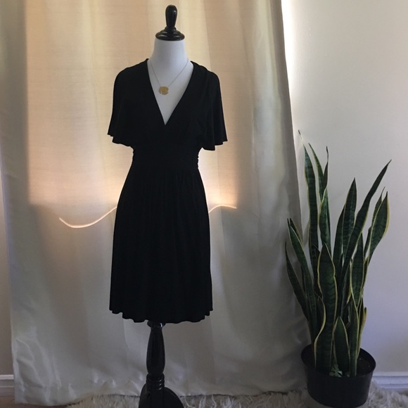 Betsey johnson black kimono sleeve dress, perf LBD