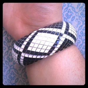 Black & White Geometric Bangle
