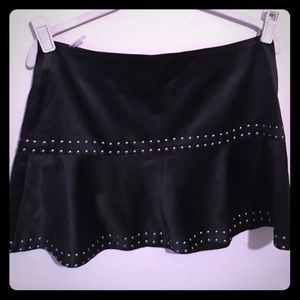 Black mini skirt.