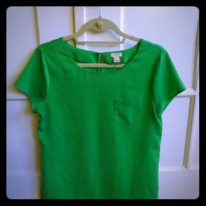Green Jcrew work or play top