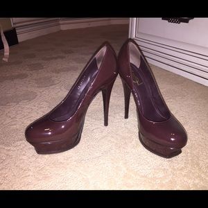 YSL platform heels in brown YSL platform heels in brown