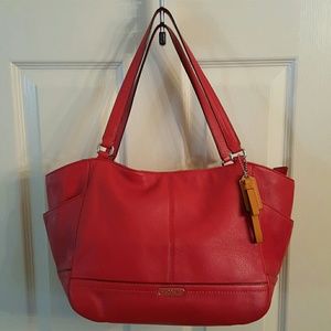 Authentic Coach Park Leather Tote Shoulder Bag
