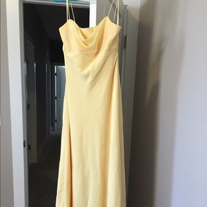 Yellow chiffon dress