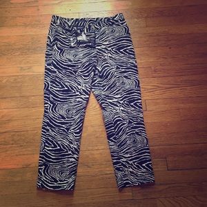 Jones New York Sz 4 zebra print pants