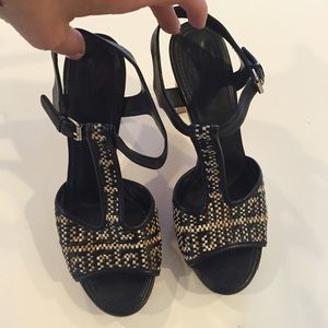 Givenchy wooden platform shoes
