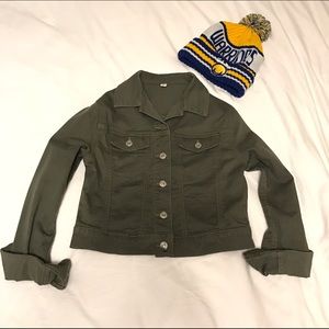 Uniqlo Olive green crop jacket