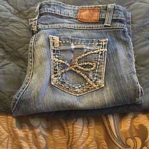 buckle boot cut jeans