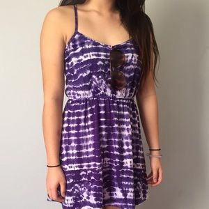 Purple Tie Dye Dress