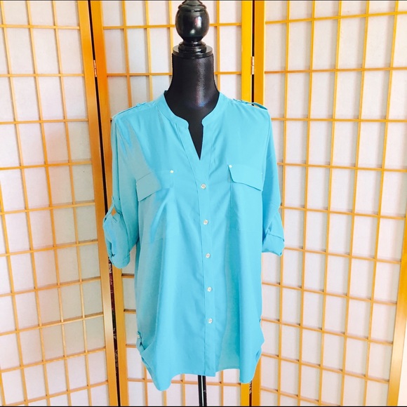 Calvin Klein Turquoise Blouse