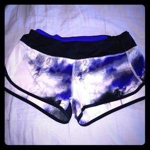 Lululemon Milky way Speed shorts.