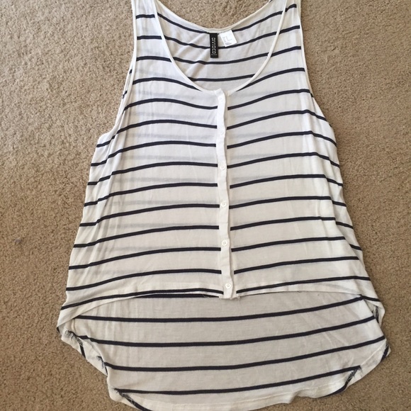 H&M Striped Crop Tank