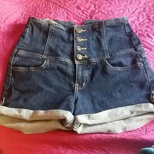 High-waisted shorts