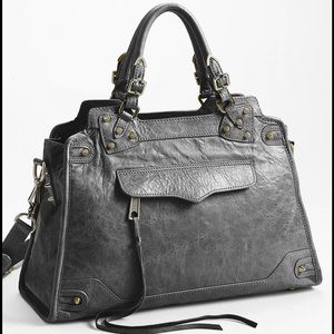 Rebecca Minkoff Desire Studded Satchel in Charcoal