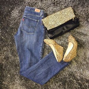 Leopard Print Wedge Heels