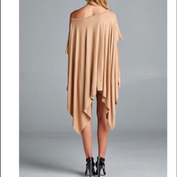 Boho Tan Highlow blouse - Picture 3 of 5