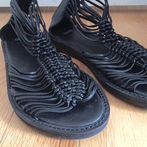 ASOS FIRE Leather Gladiator Flat Sandals