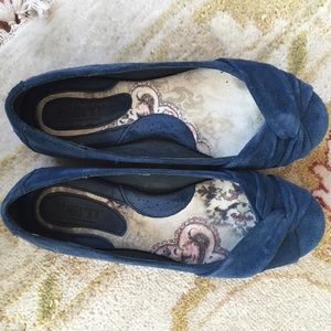 Born Suede Blue Flats 6