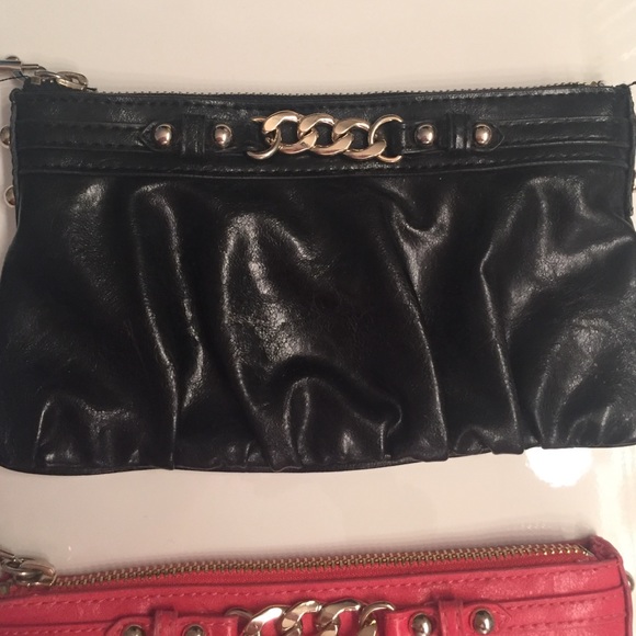 Express Clutch Bundle Black & Coral Clutch W/ Gold - Picture 3 of 4