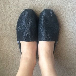 Black Glitter TOMS