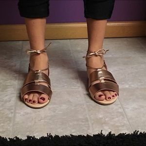 Strappy Rose Gold Gladiator Sandals