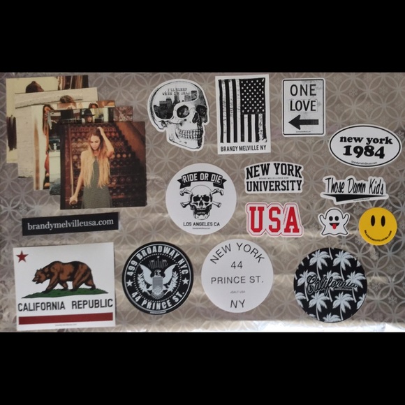 5 Postcards and 15 Stickers Brandy Melville  😊