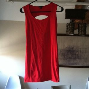 Red Minidress with Cutout Back