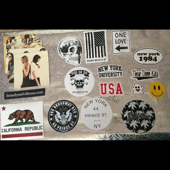 5 Postcards and 15 Stickers Brandy Melville  😊