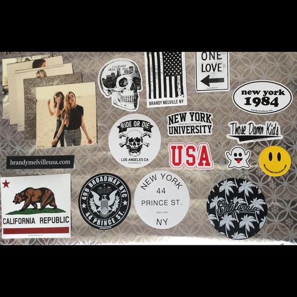 5 Postcards and 15 Stickers Brandy Melville  😊