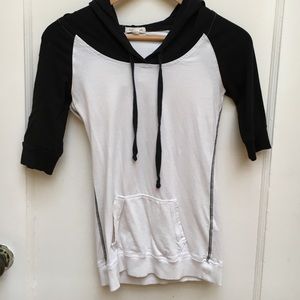 White & Black Hoodie shirt